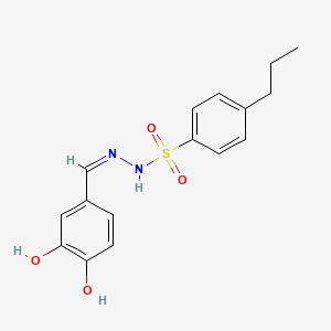 molecular formula C16H18N2O4S B6064908 N'-(3,4-dihydroxybenzylidene)-4-propylbenzenesulfonohydrazide 