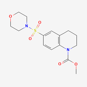 molecular formula C15H20N2O5S B6064936 methyl 6-(morpholin-4-ylsulfonyl)-3,4-dihydroquinoline-1(2H)-carboxylate 