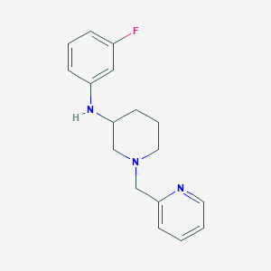 molecular formula C17H20FN3 B6064953 N-(3-fluorophenyl)-1-(pyridin-2-ylmethyl)piperidin-3-amine 