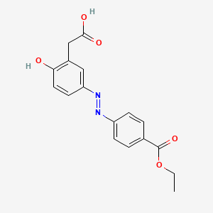 molecular formula C17H16N2O5 B606497 2-[3-[(4-ethoxycarbonylphenyl)hydrazinylidene]-6-oxo-1-cyclohexa-1,4-dienyl]acetic Acid CAS No. 78028-01-0