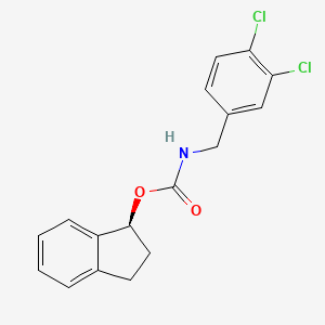 molecular formula C17H15Cl2NO2 B606498 [(1S)-2,3-dihydro-1H-inden-1-yl] N-[(3,4-dichlorophenyl)methyl]carbamate CAS No. 582314-48-5