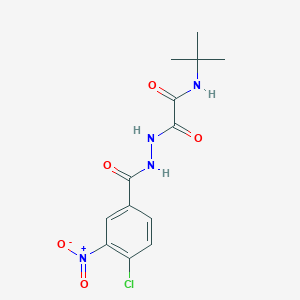 molecular formula C13H15ClN4O5 B6065063 N-TERT-BUTYL-2-[(4-CHLORO-3-NITROPHENYL)FORMOHYDRAZIDO]-2-OXOACETAMIDE 
