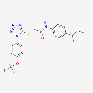molecular formula C20H20F3N5O2S B6065081 N-[4-(BUTAN-2-YL)PHENYL]-2-({1-[4-(TRIFLUOROMETHOXY)PHENYL]-1H-1,2,3,4-TETRAZOL-5-YL}SULFANYL)ACETAMIDE 
