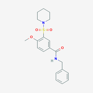 molecular formula C20H24N2O4S B6065086 N-BENZYL-4-METHOXY-3-(PIPERIDINE-1-SULFONYL)BENZAMIDE 