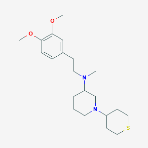 molecular formula C21H34N2O2S B6065206 N-[2-(3,4-dimethoxyphenyl)ethyl]-N-methyl-1-(tetrahydro-2H-thiopyran-4-yl)-3-piperidinamine 
