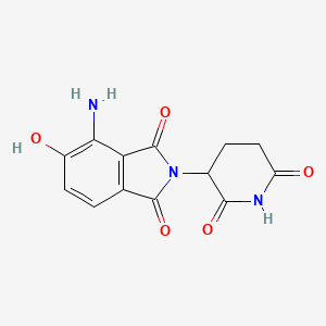 molecular formula C13H11N3O5 B606524 1H-异吲哚-1,3(2H)-二酮，4-氨基-2-(2,6-二氧代-3-哌啶基)-5-羟基- CAS No. 1547162-41-3