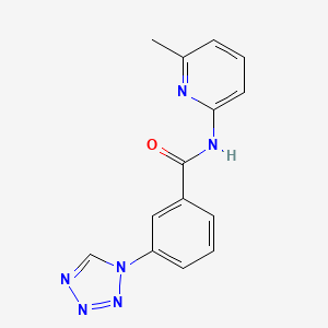 molecular formula C14H12N6O B6065240 N-(6-methylpyridin-2-yl)-3-(1H-tetrazol-1-yl)benzamide 