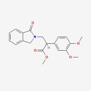 molecular formula C20H21NO5 B606528 methyl 2-(3,4-dimethoxyphenyl)-3-(3-oxo-1H-isoindol-2-yl)propanoate CAS No. 216884-02-5