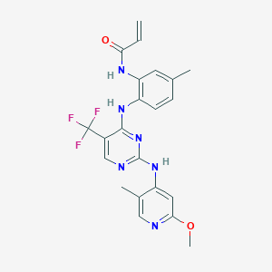 molecular formula C22H21F3N6O2 B606531 CC-90003 CAS No. 1621999-82-3