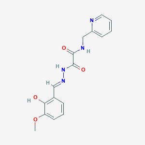 molecular formula C16H16N4O4 B6065476 N'-[(E)-(2-hydroxy-3-methoxyphenyl)methylideneamino]-N-(pyridin-2-ylmethyl)oxamide 