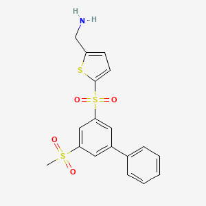 molecular formula C18H17NO4S3 B606556 CCT365623 CAS No. 2126134-01-6
