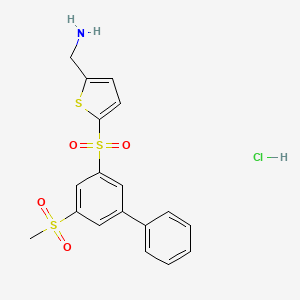 molecular formula C18H18ClNO4S3 B606557 CCT365623 hydrochloride 