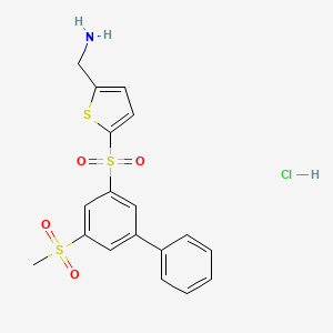 molecular formula C18H18ClNO4S3 B606557 CCT365623 hydrochloride CAS No. 2126136-98-7