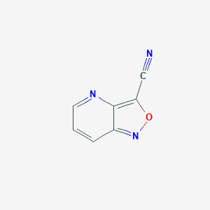 molecular formula C7H3N3O B060656 Isoxazolo[4,3-B]pyridine-3-carbonitrile CAS No. 173417-39-5