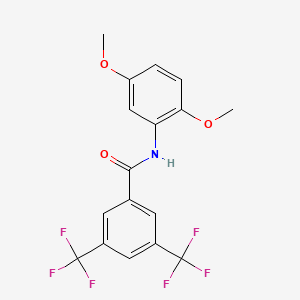molecular formula C17H13F6NO3 B6065671 N-(2,5-dimethoxyphenyl)-3,5-bis(trifluoromethyl)benzamide 