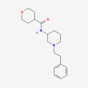 molecular formula C19H28N2O2 B6065677 N-[1-(2-phenylethyl)-3-piperidinyl]tetrahydro-2H-pyran-4-carboxamide 