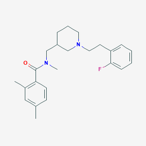 molecular formula C24H31FN2O B6065738 N-({1-[2-(2-fluorophenyl)ethyl]-3-piperidinyl}methyl)-N,2,4-trimethylbenzamide 