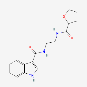 molecular formula C16H19N3O3 B6065774 N-{2-[(tetrahydro-2-furanylcarbonyl)amino]ethyl}-1H-indole-3-carboxamide 