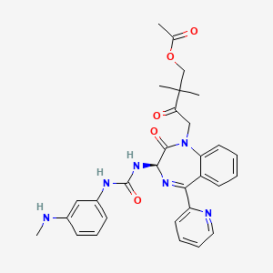 molecular formula C30H32N6O5 B606583 Ceclazepide CAS No. 1801749-44-9