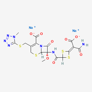 molecular formula C17H15N7Na2O8S4 B606588 Cefotetan disodium CAS No. 74356-00-6