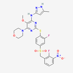molecular formula C26H25F2N7O6S2 B606597 Centrinone CAS No. 1798871-30-3