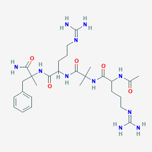 molecular formula C28H47N11O5 B606599 Ac-DL-Arg-Aib-DL-Arg-DL-aMePhe-NH2 CAS No. 1006388-38-0