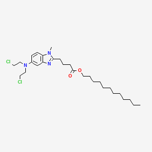 molecular formula C28H45Cl2N3O2 B606601 Bendamustine dodecyl ester CAS No. 1456608-94-8