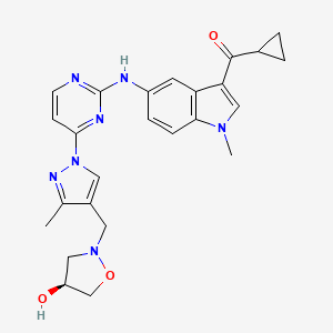 molecular formula C25H27N7O3 B606608 Cevidoplenib CAS No. 1703788-21-9