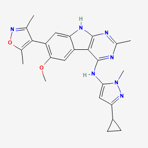 molecular formula C24H25N7O2 B606609 CF53 CAS No. 1808160-52-2