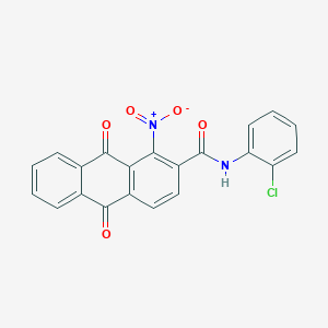 molecular formula C21H11ClN2O5 B6066132 N-(2-chlorophenyl)-1-nitro-9,10-dioxo-9,10-dihydroanthracene-2-carboxamide 