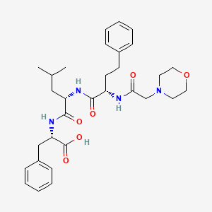 (S)-2-((S)-4-methyl-2-((S)-2-(2-morpholinoacetamido)-4-phenylbutanamido)pentanamido)-3-phenylpropanoic acid