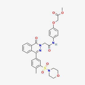 molecular formula C30H30N4O8S B6066187 METHYL 2-[4-(2-{4-[4-METHYL-3-(MORPHOLINE-4-SULFONYL)PHENYL]-1-OXO-1,2-DIHYDROPHTHALAZIN-2-YL}ACETAMIDO)PHENOXY]ACETATE 