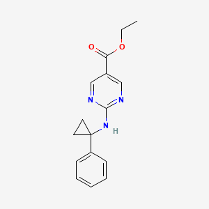 2-(1-Phenyl-cyclopropylamino)-pyrimidine-5-carboxylic acid ethyl ester