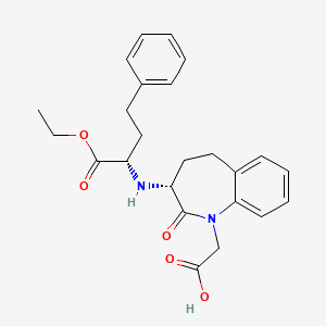 ((3RS)-3-(((1SR)-1-(Ethoxycarbonyl)-3-phenylpropyl)amino)-2-oxo-2,3,4,5-tetrahydro-1H-1-benzazepin-1-yl)acetic-acid