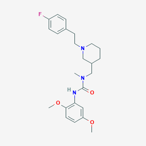 molecular formula C24H32FN3O3 B6066279 N'-(2,5-dimethoxyphenyl)-N-({1-[2-(4-fluorophenyl)ethyl]-3-piperidinyl}methyl)-N-methylurea 