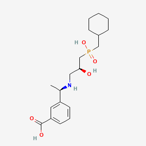 3-[(1R)-1-[[(2S)-3-(cyclohexylmethyl-hydroxyphosphoryl)-2-hydroxypropyl]amino]ethyl]benzoic acid