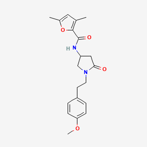 molecular formula C20H24N2O4 B6066338 N-{1-[2-(4-methoxyphenyl)ethyl]-5-oxo-3-pyrrolidinyl}-3,5-dimethyl-2-furamide 