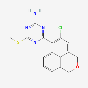 B606634 4-(5-Chloro-1h,3h-Benzo[de]isochromen-6-Yl)-6-(Methylsulfanyl)-1,3,5-Triazin-2-Amine CAS No. 959766-47-3