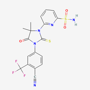 molecular formula C18H14F3N5O3S2 B606635 CH-5137291 CAS No. 1043446-39-4