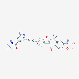 N-tert-butyl-2-[2-[8-(methanesulfonamido)-6,6-dimethyl-11-oxonaphtho[2,3-b][1]benzofuran-3-yl]ethynyl]-6-methylpyridine-4-carboxamide