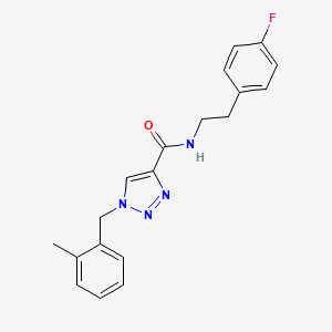 molecular formula C19H19FN4O B6066389 N-[2-(4-fluorophenyl)ethyl]-1-[(2-methylphenyl)methyl]triazole-4-carboxamide 
