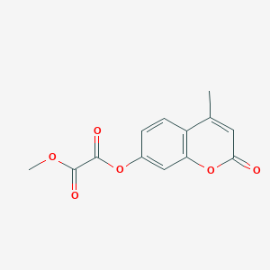 molecular formula C13H10O6 B606642 methyl 4-methyl-2-oxo-2H-chromen-7-yl oxalate CAS No. 1643616-33-4
