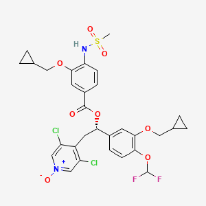 molecular formula C30H30Cl2F2N2O8S B606644 Tranimilast CAS No. 1239278-59-1
