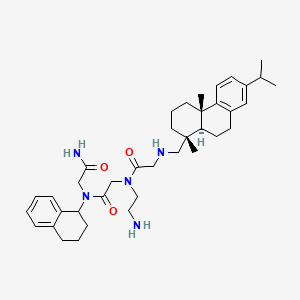 Glycinamide, N-(((1R,4aS,10aR)-1,2,3,4,4a,9,10,10a-octahydro-1,4a-dimethyl-7-(1-methylethyl)-1-phenanthrenyl)methyl)glycyl-N-(2-aminoethyl)glycyl-N2-(1,2,3,4-tetrahydro-1-naphthalenyl)-