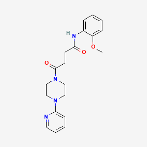molecular formula C20H24N4O3 B6066505 N-(2-methoxyphenyl)-4-oxo-4-[4-(2-pyridyl)piperazino]butanamide 