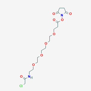 molecular formula C17H27ClN2O9 B606651 Chloroacetamido-peg4-nhs ester CAS No. 1353011-95-6