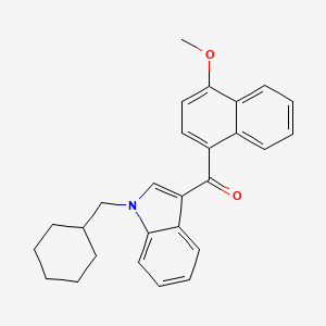 molecular formula C27H27NO2 B606654 JWH 081-N-(cyclohexylmethyl) analog CAS No. 1373876-34-6