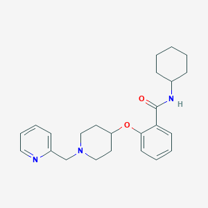 molecular formula C24H31N3O2 B6066597 N-cyclohexyl-2-{[1-(2-pyridinylmethyl)-4-piperidinyl]oxy}benzamide 
