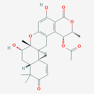 molecular formula C27H32O8 B606662 Chrodrimanin B 