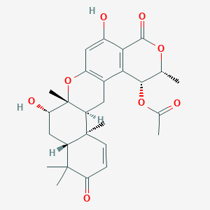 molecular formula C27H32O8 B606662 Chrodrimanin B CAS No. 132196-54-4